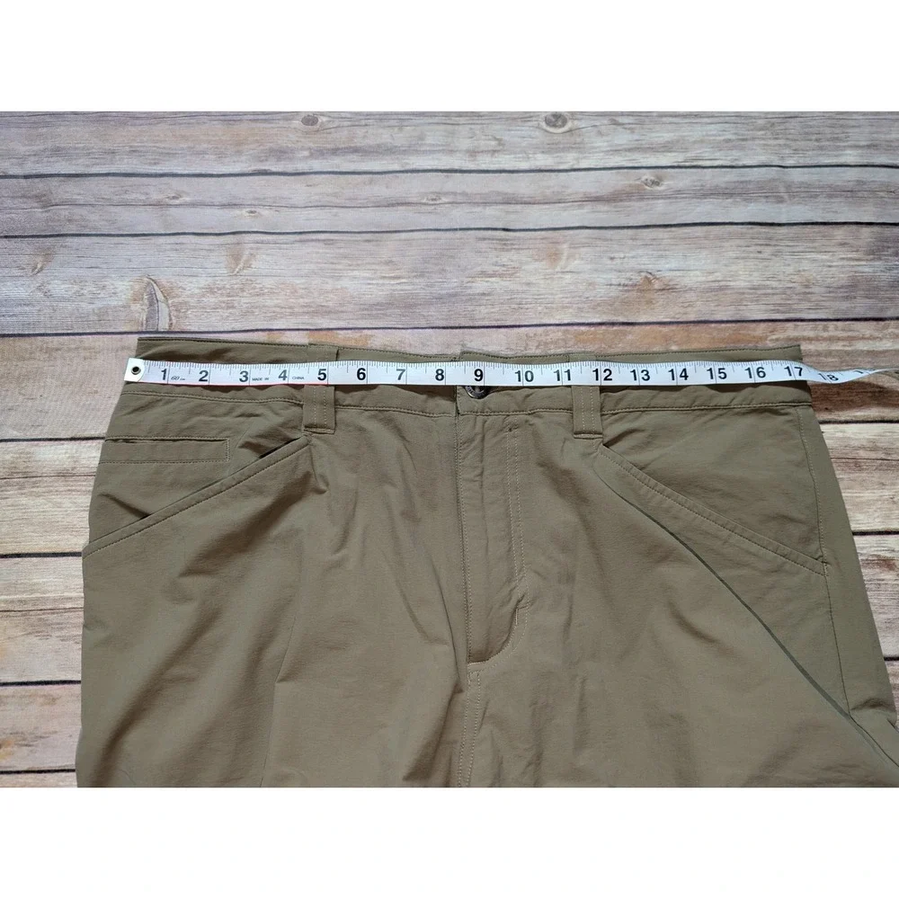 Patagonia Quandary Hiking Shorts Mens 34 Nylon Elastane Khaki Green 10in Inseam